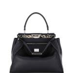 Fendi Black Granite Resin Bar Peekaboo Medium Bag