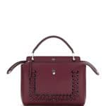 Fendi Bordeaux Whipstitch Dotcom Medium Bag