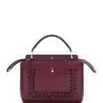 Fendi Bordeaux Whipstitch Dotcom Medium Bag