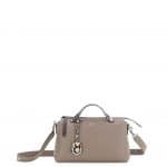 Fendi Light Gray Leather/Snakeskin By The Way Small Bag