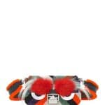 Fendi Orange Multicolor Mixed-Fur Monster Baguette Bag