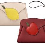 Hermes Beige and Red Tutti Frutti Hermail Clutch Bags