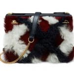 Mulberry Dark Red Curly Shearling Tartan Winsley Bag