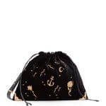 Prada Black Astrology-Embellished Large Drawstring Hobo Bag