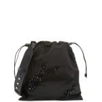 Prada Black Nylon Beaded Small Drawstring Pouch Bag