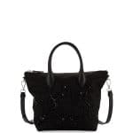 Prada Black Nylon Beaded Small Tote Bag