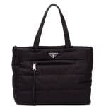 Prada Black Tesutto Bomber North-South Tote Bag