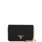 Prada Black Velvet Chain Shoulder Bag