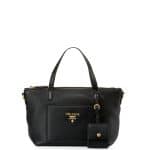 Prada Black Vitello Small Diano Tote Bag