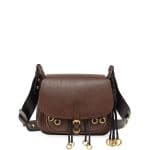 Prada Brown Leather Corsaire Saddle Bag