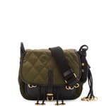 Prada Olive Green Quilted Nylon Corsaire Shoulder Bag