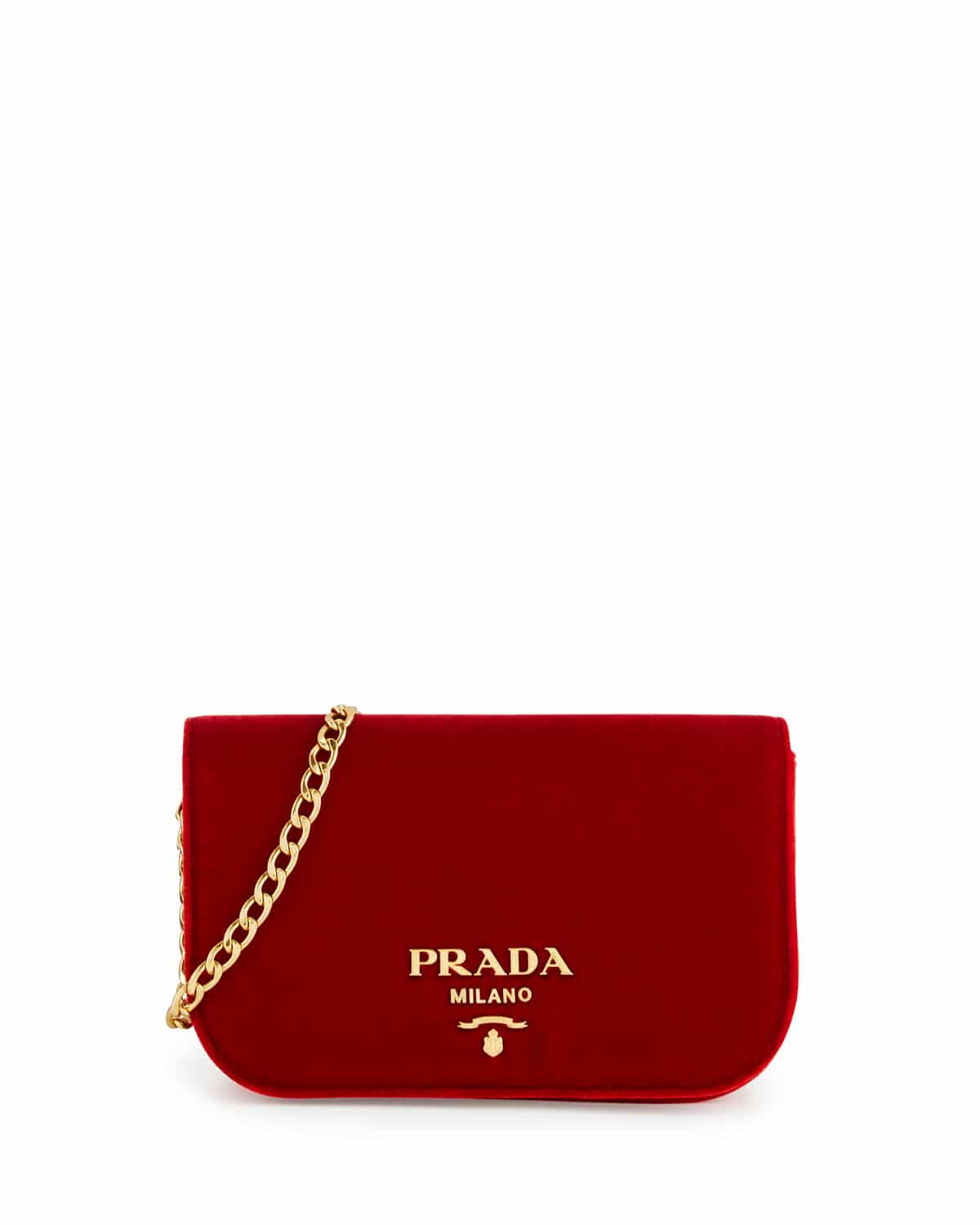 prada red velvet bag