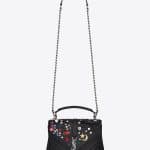 Saint Laurent Black Embellished Matelasse Medium College Bag