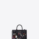 Saint Laurent Black Embellished Nano Sac De Jour Bag