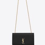 Saint Laurent Black Large Monogram Kate Satchel Bag