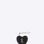 Saint Laurent Black Love Heart Clutch Bag