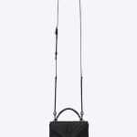 Saint Laurent Black Matelasse College Chain Wallet Bag