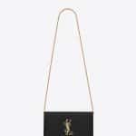 Saint Laurent Black Star Studded Monogram Chain Wallet Bag