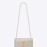 Saint Laurent Pale Gold Star Studded Medium Monogram Kate Satchel Bag