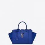 Saint Laurent Ultramarine Leather/Suede Baby Monogram Cabas Bag