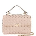 Valentino Beige Matelasse Large Rockstud Shoulder Bag