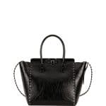 Valentino Black Rockstud Noir Double Handle Tote Bag