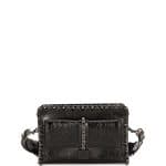 Valentino Black Small Rockstud Rolling Shoulder Bag