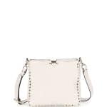 Valentino Ivory Small Rockstud Hobo Bag