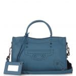 Balenciaga Bleu Canard Blackout Classic Small City Bag