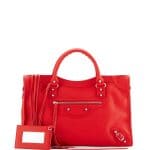 Balenciaga Red Vibrato Classic City Bag