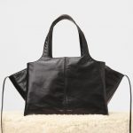Celine Black Paperweight Calfskin Medium Tri-Fold Shoulder Bag