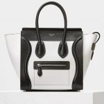 Celine Black/White Sleek Calfskin Micro Luggage Bag