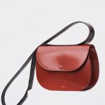 Celine Burnt Red Small Round Box Shoulder Bag