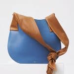 Celine Medium Blue Large Ribbon Shoulder Bag