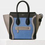 Celine Medium Blue Multicolor Python Micro Luggage Bag