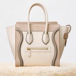 Celine Natural Multicolor Shiny Smooth Calfskin Micro Luggage Bag