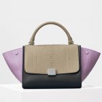 Celine Petal Multicolor Python Small Trapeze Bag