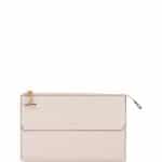 Chloe Abstract White Flat Grained Leather Joe Clutch Bag