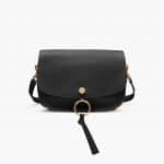 Chloe Black Small Grain/Smooth/Suede Calfskin Kurtis Shoulder Bag