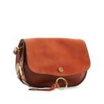 Chloe Classic Tobacco Suede/Smooth Calfskin Kurtis Shoulder Bag