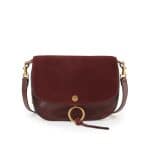 Chloe Dark Purple Suede/Smooth Calfskin Kurtis Shoulder Bag