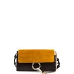 Chloe Full Blue/Mustard Suede/Leather Faye Wallet-on-a-Strap