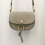 Chloe Light Gray Suede/Smooth Calfskin Kurtis Shoulder Bag 2