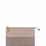 Chloe Motty Grey Flat Grained Leather Joe Clutch Bag