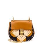 Chloe Mustard Brown Python Patchwork Drew Bag