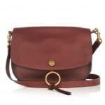 Chloe Wine Red Small Grain/Smooth/Suede Calfskin Kurtis Shoulder Bag