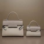 Delvaux Camaieux Tourterelle Tempete GM and Tempete Mini Bags