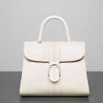 Delvaux Ivory Sporty Stripes Exotic Brillant GM Bag