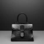 Delvaux Noir Alligator Echec Mat Brillant MM Bag