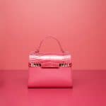 Delvaux Rose Candy Alligator Tempete MM Bag